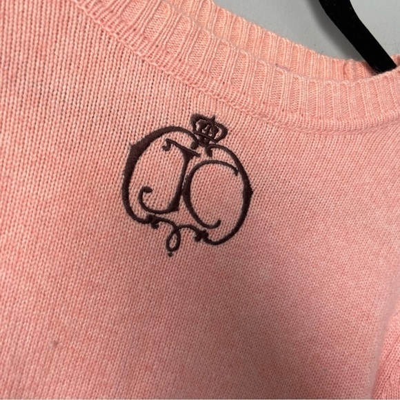 𝅺juicy COUTURE CASHMERE WOOL BLEED CREW NECK SWEATER SIZE medium - Picture 3 of 5